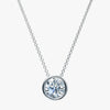 J'EVAR 14KT White Gold Solitaire Diamond Necklace ALTR Lab Grown Bezel Solitaire Diamond Necklace Front View | 1.50 CT
