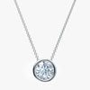 J'EVAR 14KT White Gold Solitaire Diamond Necklace ALTR Lab Grown Bezel Solitaire Diamond Necklace Front View | 2.00 CT