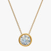 J'EVAR 14kt Yellow Gold Solitaire Diamond Necklace ALTR Lab Grown Bezel Solitaire Diamond Necklace Front View | 2.00 CT