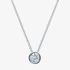 Bezel Solitaire Diamond Necklace