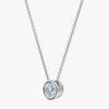 J'EVAR 14KT White Gold Solitaire Diamond Necklace ALTR Lab Grown Bezel Solitaire Diamond Necklace Side Perpective View | 0.50 CT