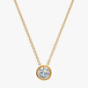 J'EVAR 14kt Yellow Gold Solitaire Diamond Necklace ALTR Lab Grown Bezel Solitaire Diamond Necklace Front View | 0.50 CT