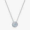 J'EVAR 14KT White Gold Solitaire Diamond Necklace ALTR Lab Grown Bezel Solitaire Diamond Necklace Front View | 0.70 CT