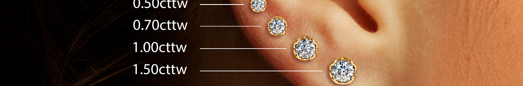 Lotus Petals Diamond Stud Earrings