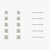 J'EVAR 14KT Yellow Gold ALTR Lab Grown Diamond Stud Earrings Size Guide | Pair / 2.70 CT