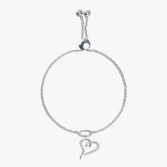 Heart Bolo Diamond Bracelet