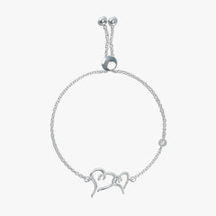 Two Hearts Diamond Bracelet