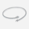 J'EVAR 14KT White Gold Jevar Lotus Petals ALTR Lab Grown Diamond Tennis Bracelet Lock View | 7.0 IN / 3.00 CT