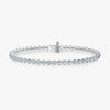 J'EVAR 14KT White Gold Jevar Lotus Petals ALTR Lab Grown Diamond Tennis Bracelet Front View | 6.0 IN / 2.47 CT