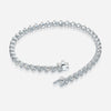 J'EVAR 14KT White Gold Jevar Lotus Petals ALTR Lab Grown Diamond Tennis Bracelet Lock View | 6.0 IN / 4.25 CT