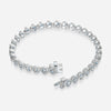 J'EVAR 14KT White Gold Jevar Lotus Petals ALTR Lab Grown Diamond Tennis Bracelet Lock View | 6.0 IN / 5.80 CT