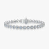 J'EVAR 14KT White Gold Jevar Lotus Petals ALTR Lab Grown Diamond Tennis Bracelet Front View | 8.0 IN / 8.07 CT
