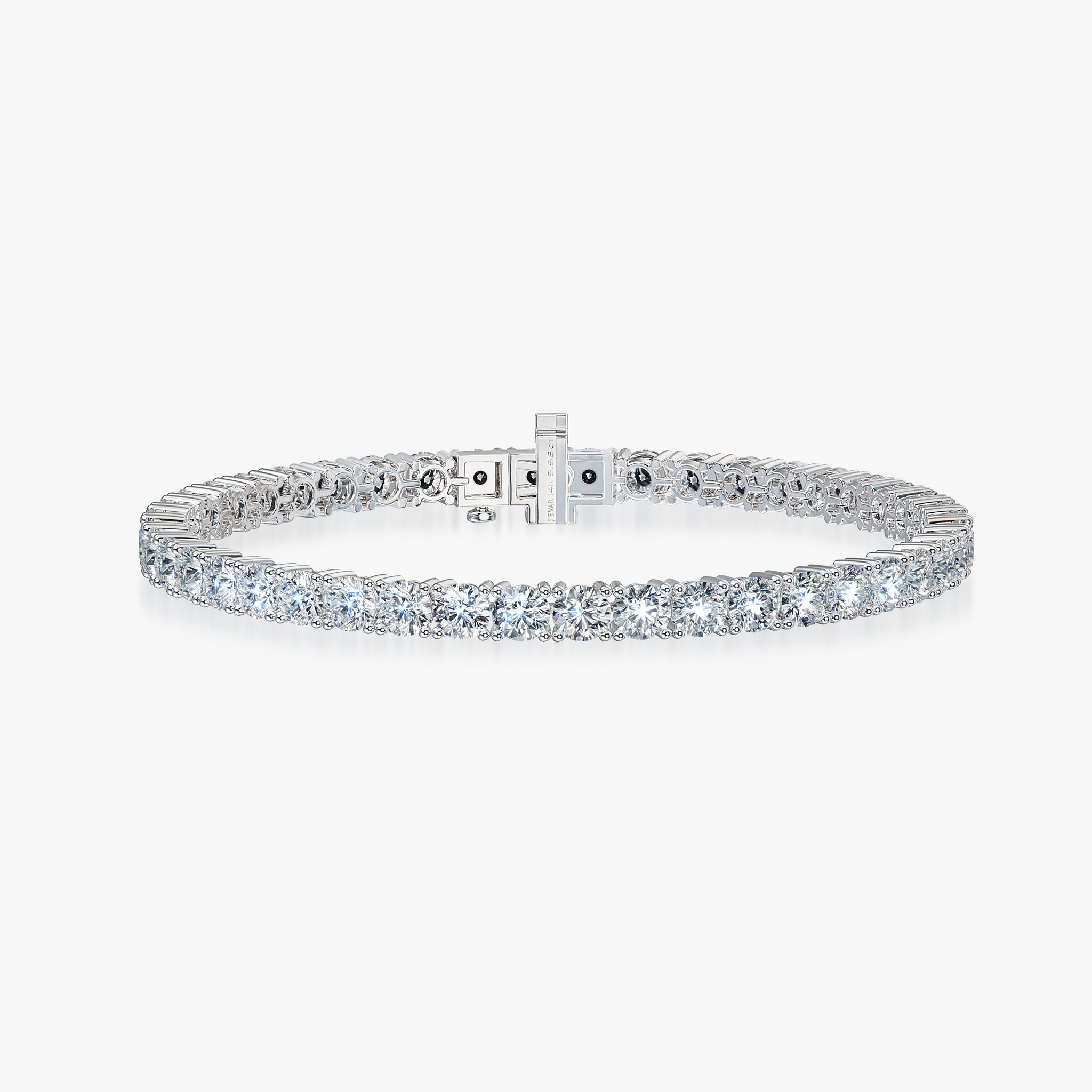 J'EVAR 14KT White Gold Classic ALTR Lab Grown Diamond Tennis Bracelet Front View