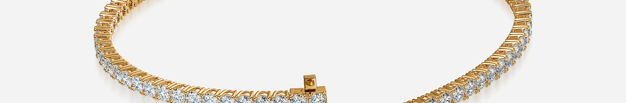 J'EVAR 14KT Yellow Gold Classic ALTR Lab Grown Diamond Tennis Bracelet Lock View