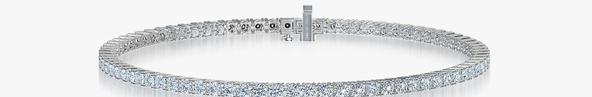 J'EVAR 14KT White Gold Classic ALTR Lab Grown Diamond Tennis Bracelet Front View