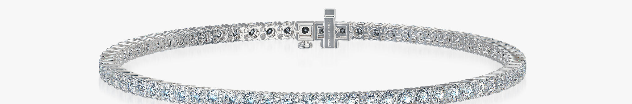 J'EVAR 14KT White Gold Classic ALTR Lab Grown Diamond Tennis Bracelet Front View