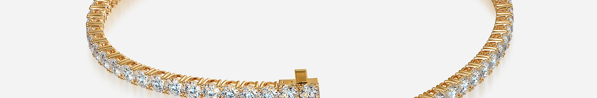 J'EVAR 14KT Yellow Gold Classic ALTR Lab Grown Diamond Tennis Bracelet Lock View