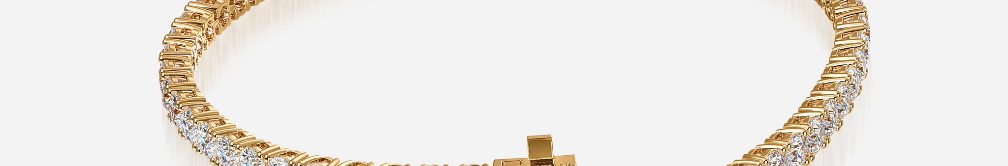 J'EVAR 14KT Yellow Gold Classic ALTR Lab Grown Diamond Tennis Bracelet Lock View