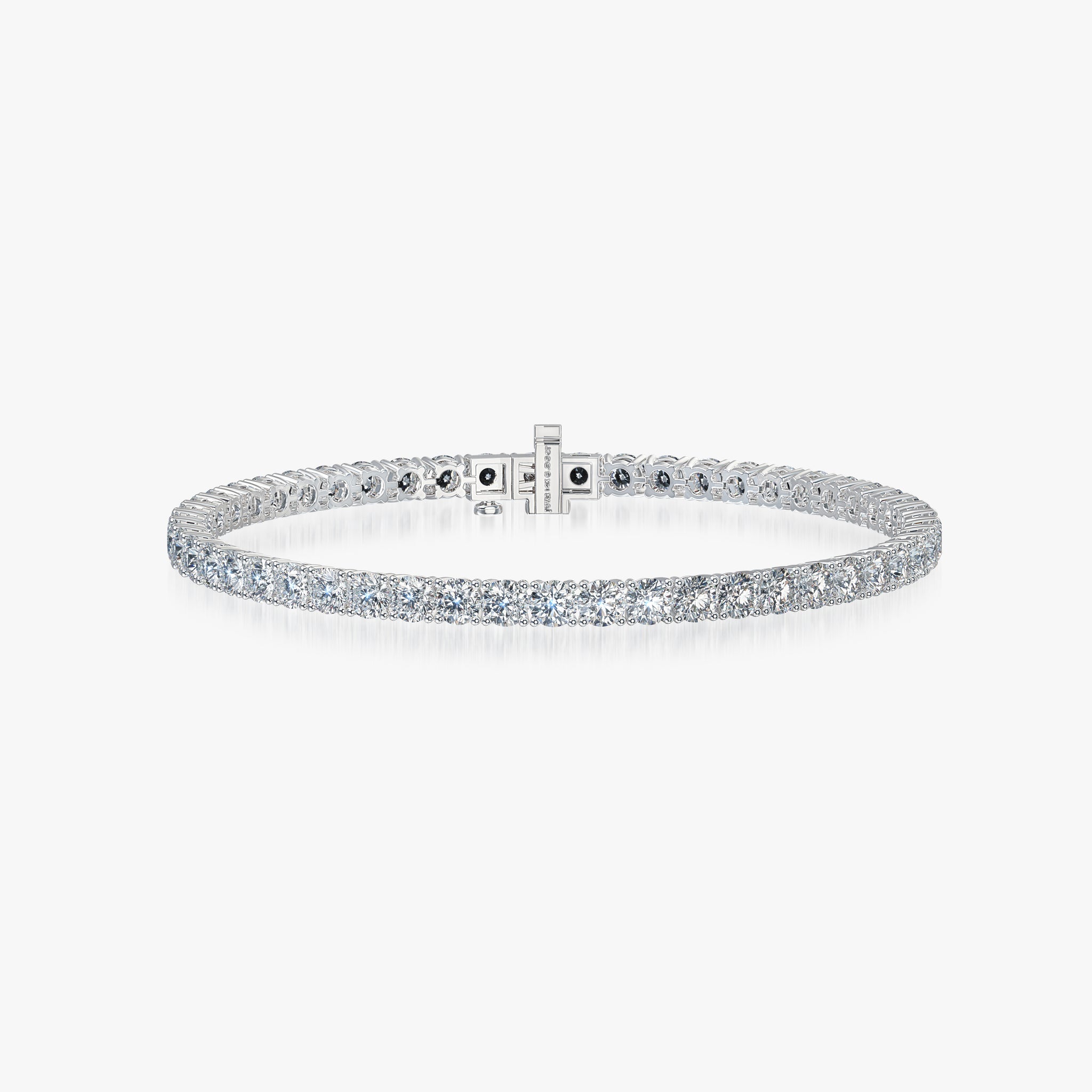 J'EVAR 14KT White Gold Classic ALTR Lab Grown Diamond Tennis Bracelet Front View