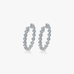 Lotus Petals Diamond Hoops
