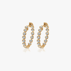 Lotus Petals Diamond Hoops