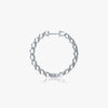 J'EVAR 14KT White Gold Lotus Petals ALTR Lab Grown Diamond Hoop Earrings Side View | 3.00 CT