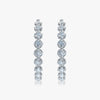 J'EVAR 14KT White Gold Lotus Petals ALTR Lab Grown Diamond Hoop Earrings Front View | 5.00 CT