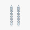 J'EVAR 18KT White Gold Lotus Petals ALTR Lab Grown Diamond Hoop Earrings Front View | 7.00 CT