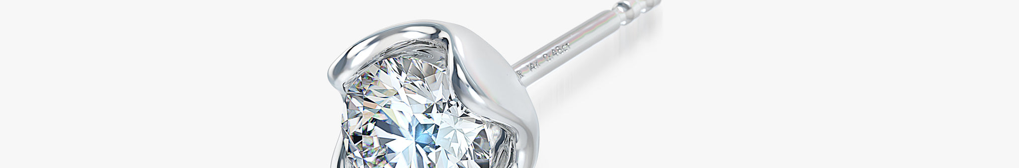 J'EVAR 14KT White Gold Lotus Petals ALTR Lab Grown Diamond Earrings Perspective View