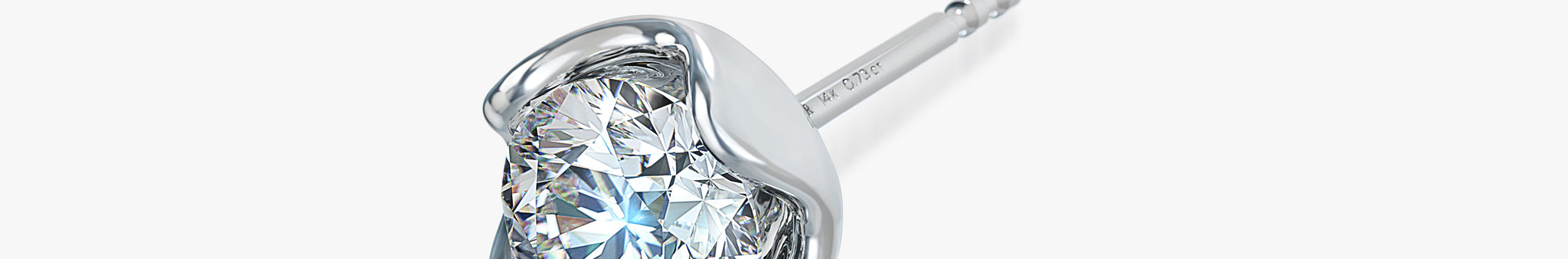 J'EVAR 14KT White Gold Lotus Petals ALTR Lab Grown Diamond Earrings Perspective View