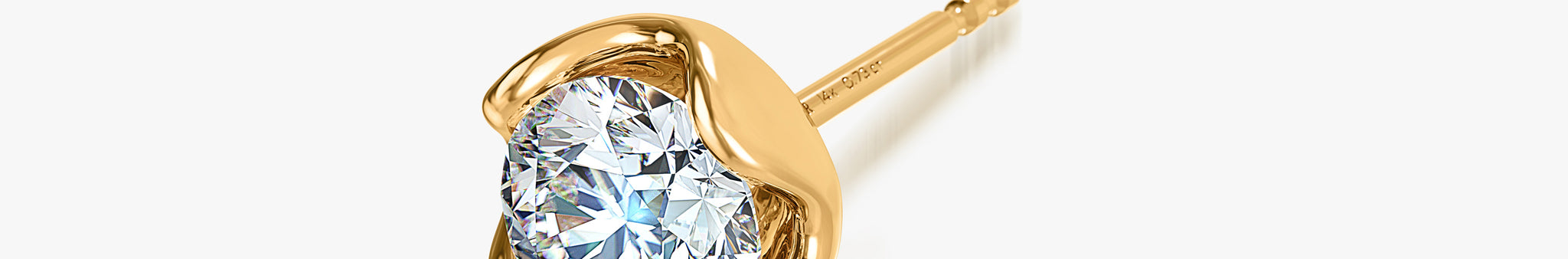 J'EVAR 14KT Yellow Gold Lotus Petals ALTR Lab Grown Diamond Earrings Perspective View