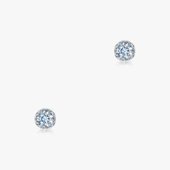 Lotus Petals Diamond Stud Earrings