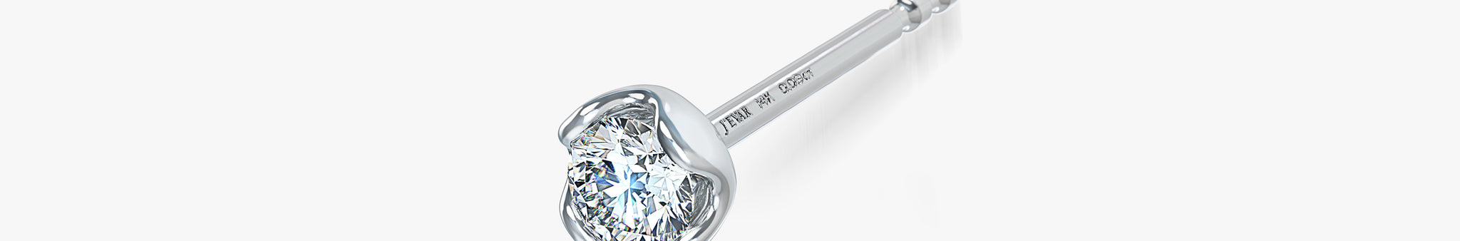 J'EVAR 14KT White Gold Lotus Petals ALTR Lab Grown Diamond Earrings Perspective View