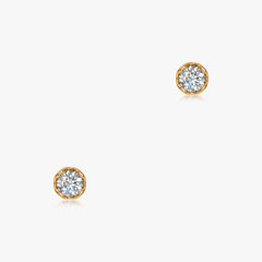 Lotus Petals Diamond Stud Earrings