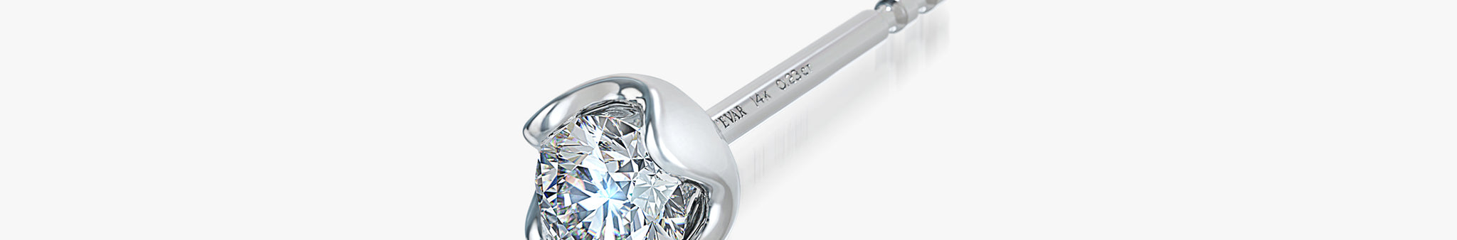 J'EVAR 14KT White Gold Lotus Petals ALTR Lab Grown Diamond Earrings Perspective View