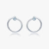 J'EVAR 14KT White Gold Enso ALTR Lab Grown Diamond Earrings Front View | 0.30 CT