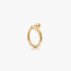 J'EVAR 14KT Yellow Gold Enso ALTR Lab Grown Diamond Earrings Back View | 0.30 CT