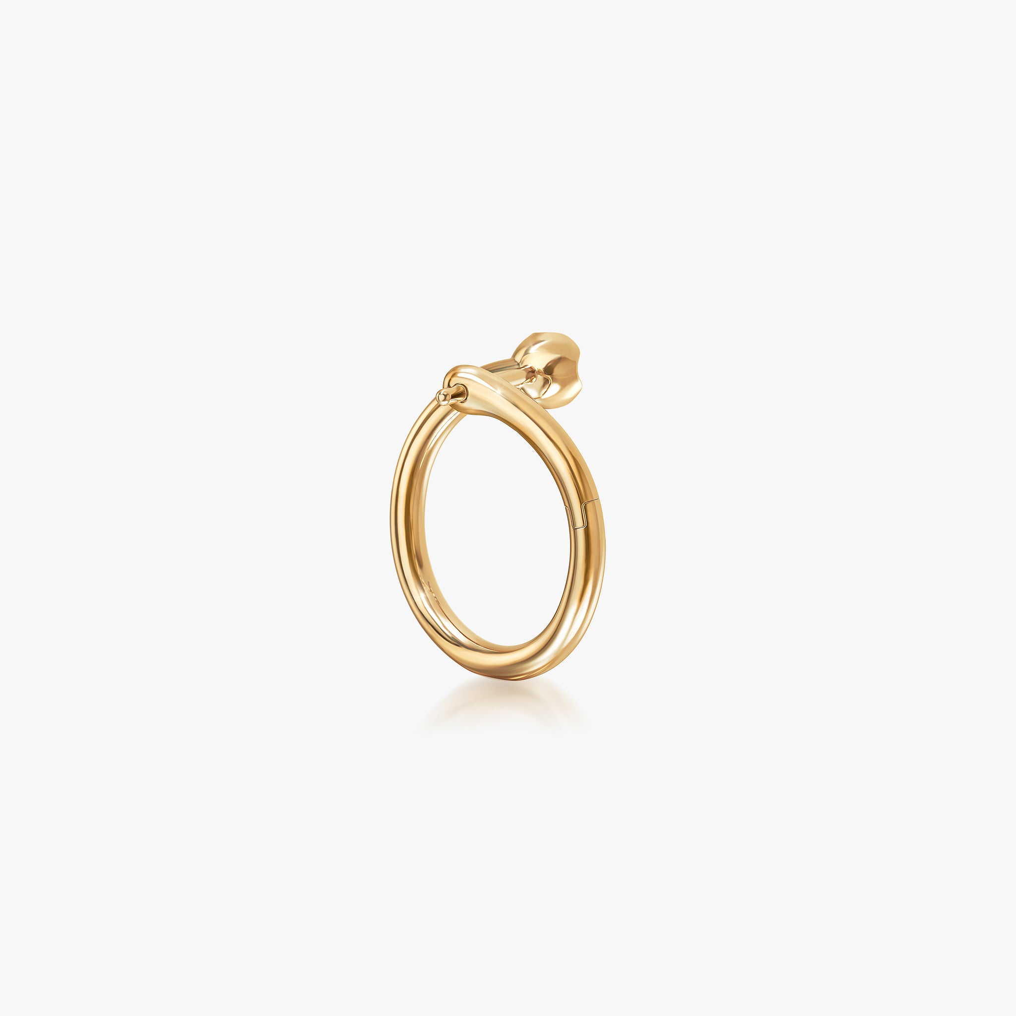 J'EVAR 14KT Yellow Gold Enso ALTR Lab Grown Diamond Earrings Back View
