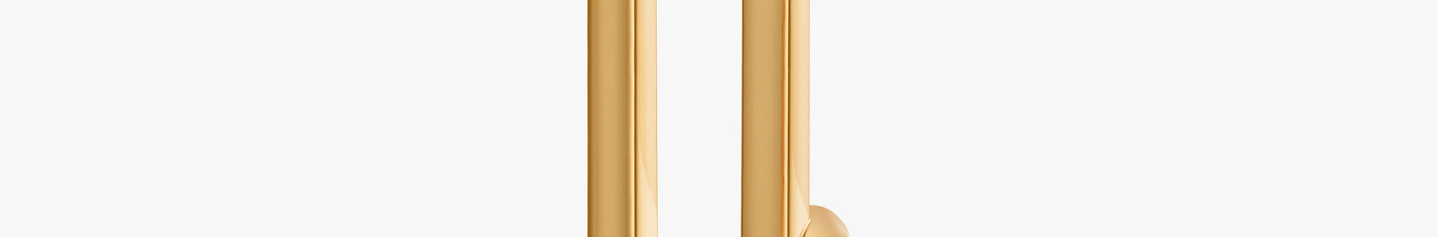 J'EVAR 14KT Yellow Gold U-shaped Hoop ALTR Lab Grown Diamond Earrings Back View