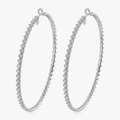 4.5 Inch Couture Diamond Hoop Earrings