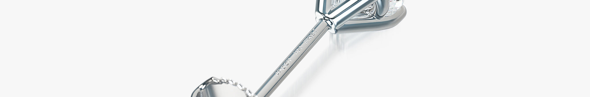 J'EVAR 14KT White Gold ALTR Lab Grown Diamond Stud Earrings Back View