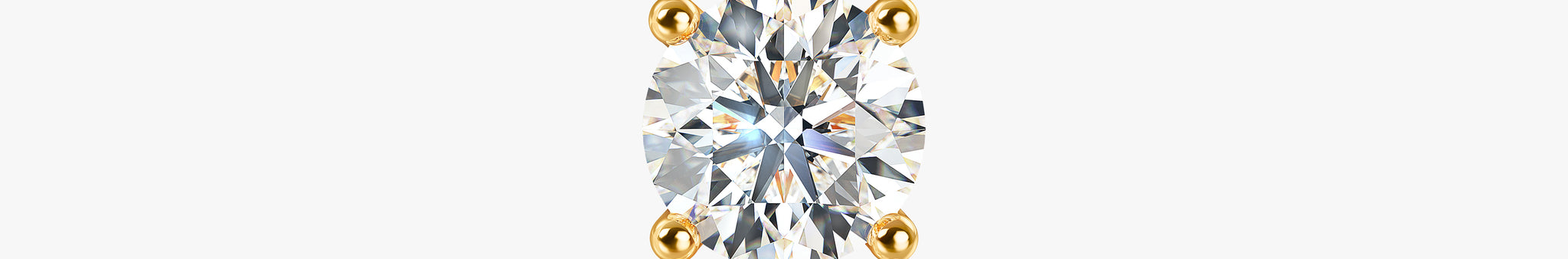 J'EVAR 14KT Yellow Gold ALTR Lab Grown Diamond Stud Earrings Front View
