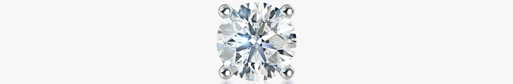J'EVAR 14KT White Gold ALTR Lab Grown Diamond Stud Earrings Front View