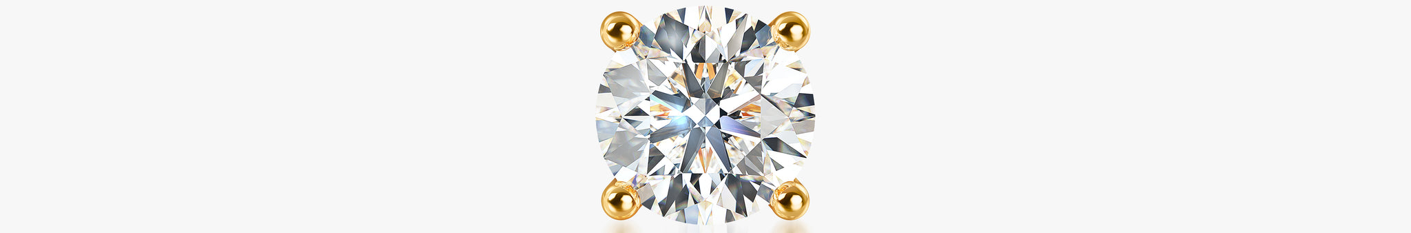 J'EVAR 14KT Yellow Gold ALTR Lab Grown Diamond Stud Earrings Front View