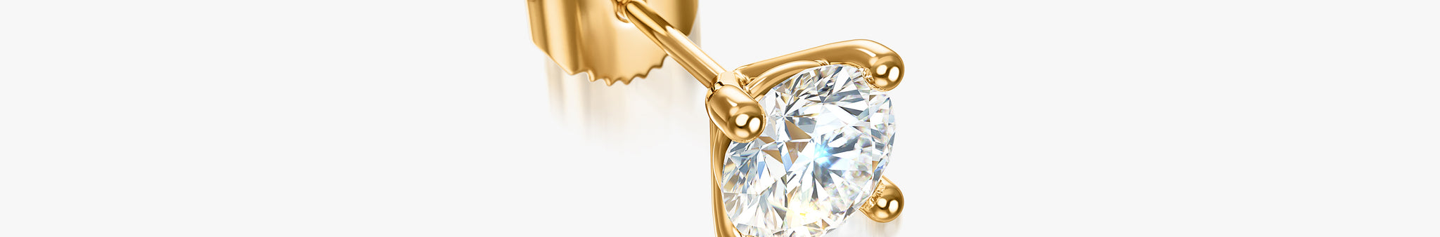 J'EVAR 14KT Yellow Gold ALTR Lab Grown Diamond Stud Earrings Lock View
