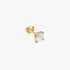 J'EVAR 14KT Yellow Gold ALTR Lab Grown Diamond Stud Earrings Lock View | Single / 0.10 CT