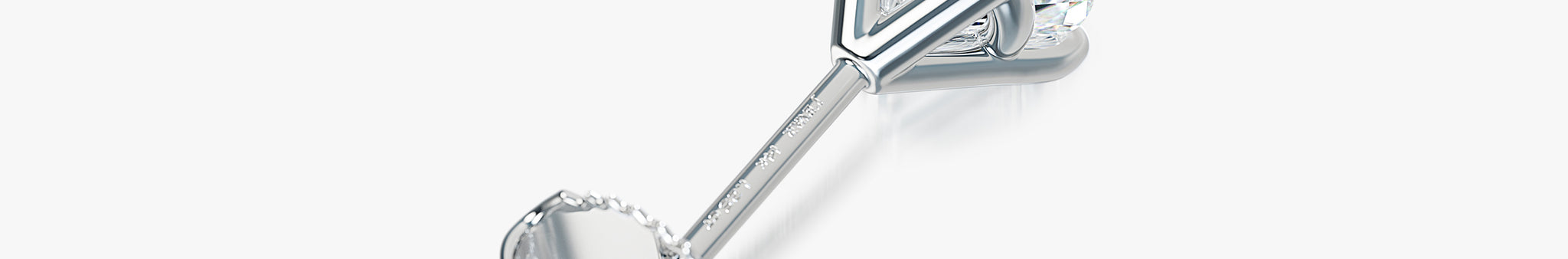 J'EVAR 14KT White Gold ALTR Lab Grown Diamond Stud Earrings Back View