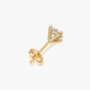 J'EVAR 14KT Yellow Gold ALTR Lab Grown Diamond Stud Earrings Back View | Single / 1.25 CT