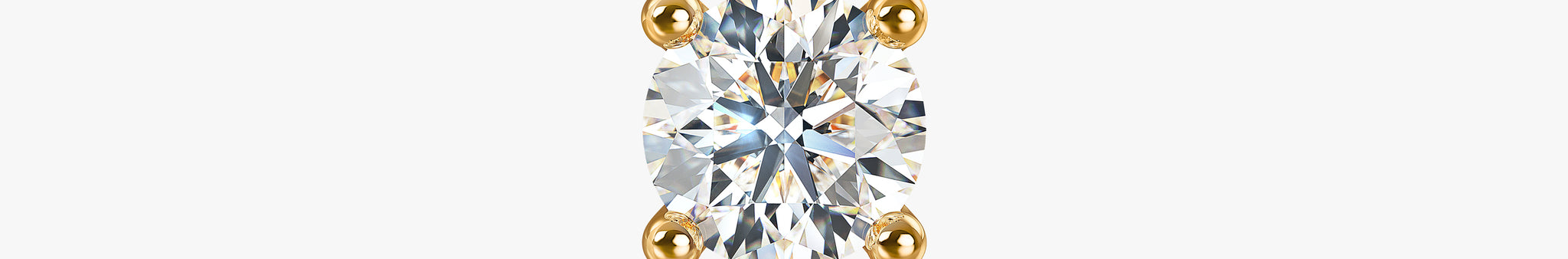 J'EVAR 14KT Yellow Gold ALTR Lab Grown Diamond Stud Earrings Front View