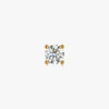 J'EVAR 14KT Yellow Gold ALTR Lab Grown Diamond Stud Earrings Front View | Single / 1.25 CT